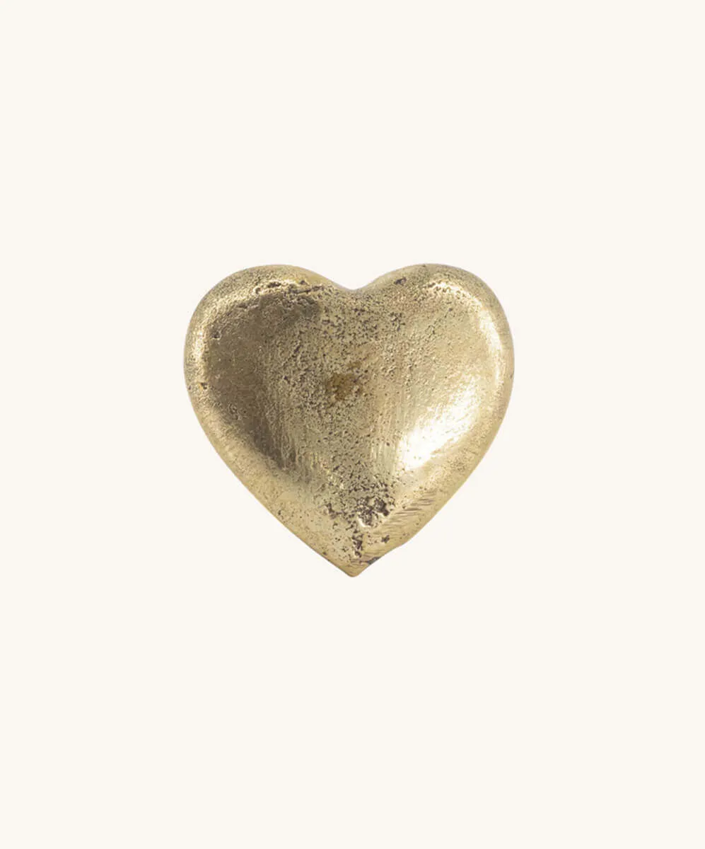 Doing Goods Holly Heart Möbelknauf Messing Herz