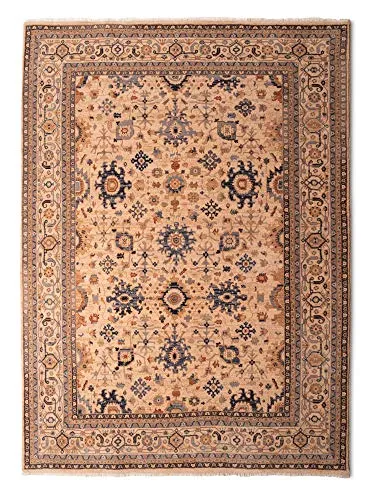THEKO Saharna Teppich 80x150 cm Braun Schurwolle