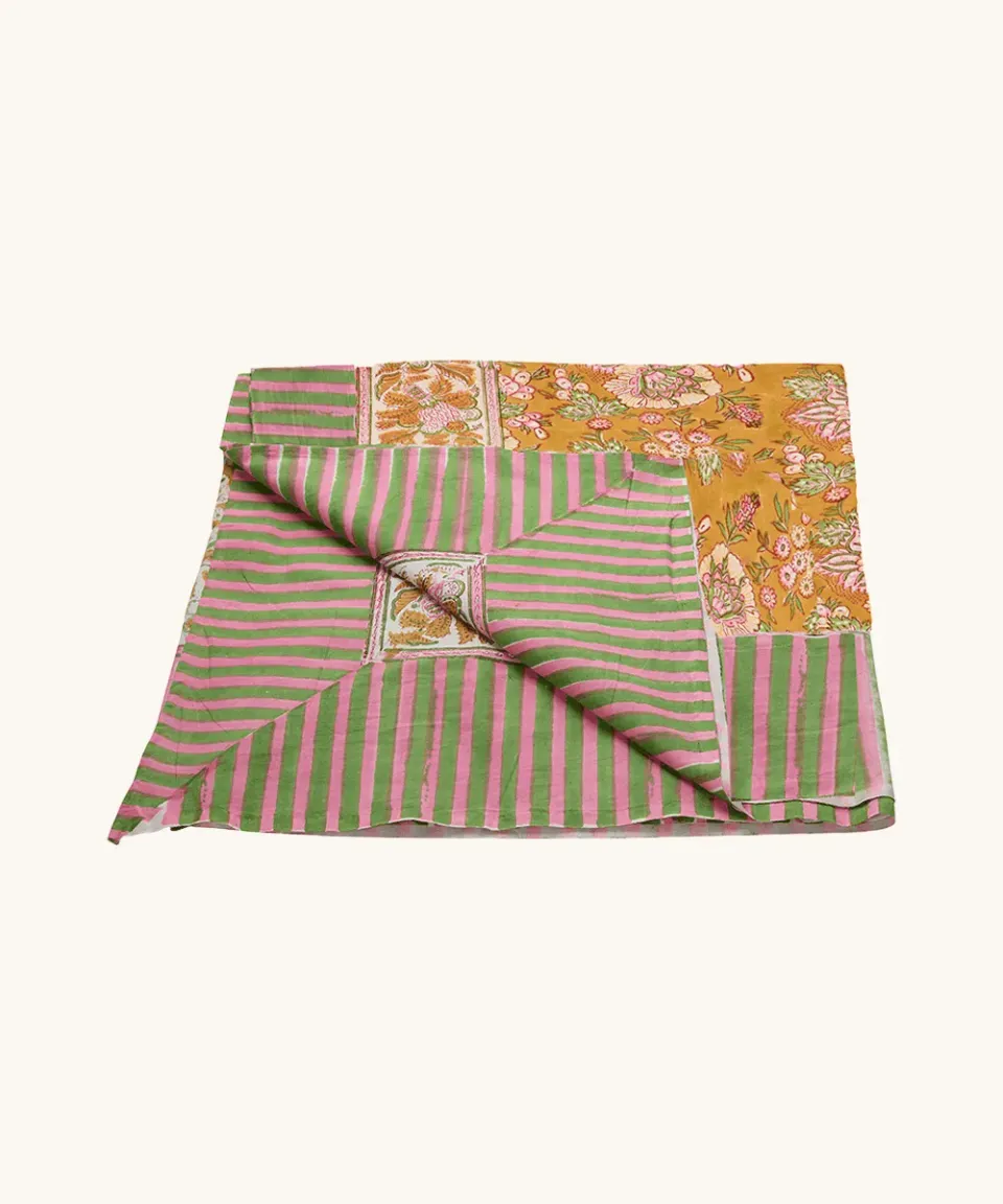 Doing Goods Marigold Plaid mit Tasche Blockprint Baumwolle