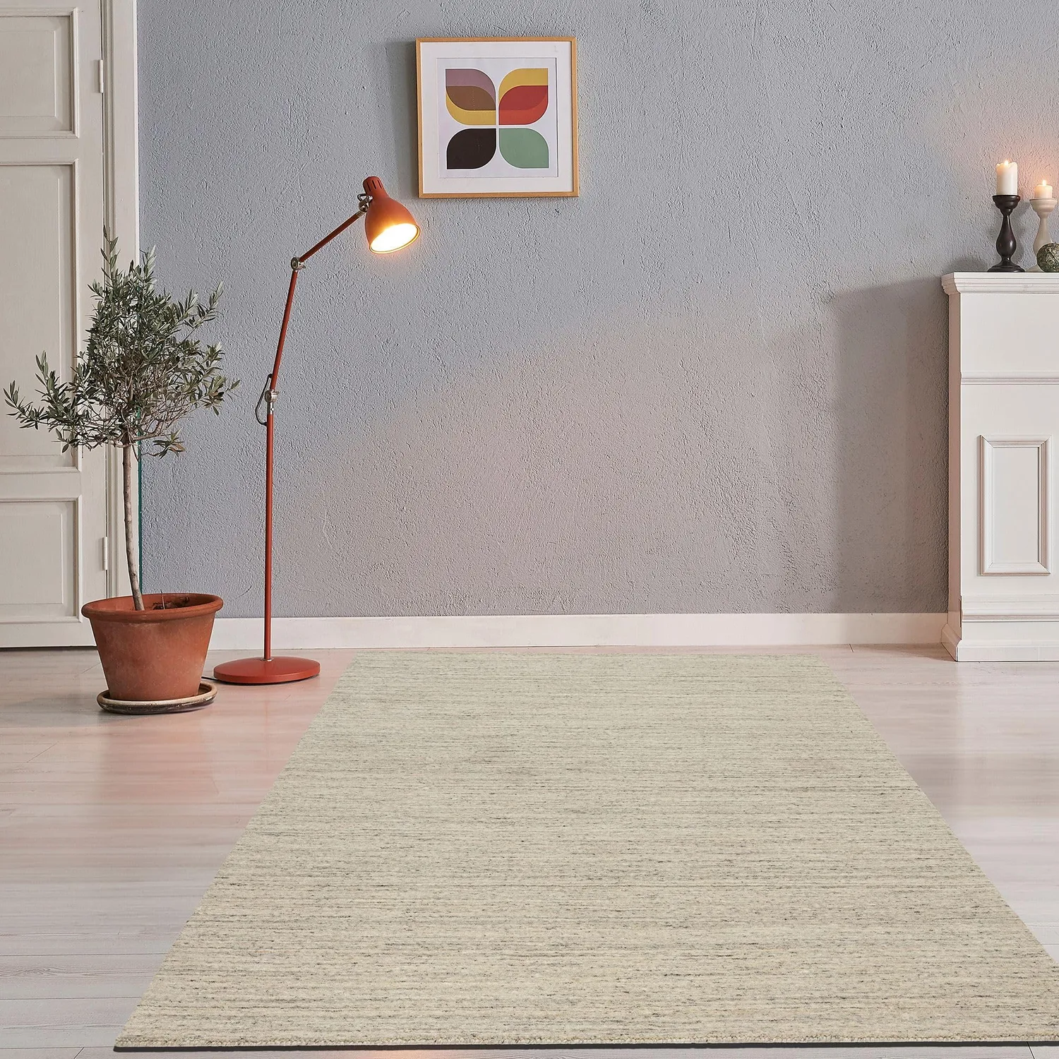 THEKO Pure Teppich 140x200 Schurwolle Uni