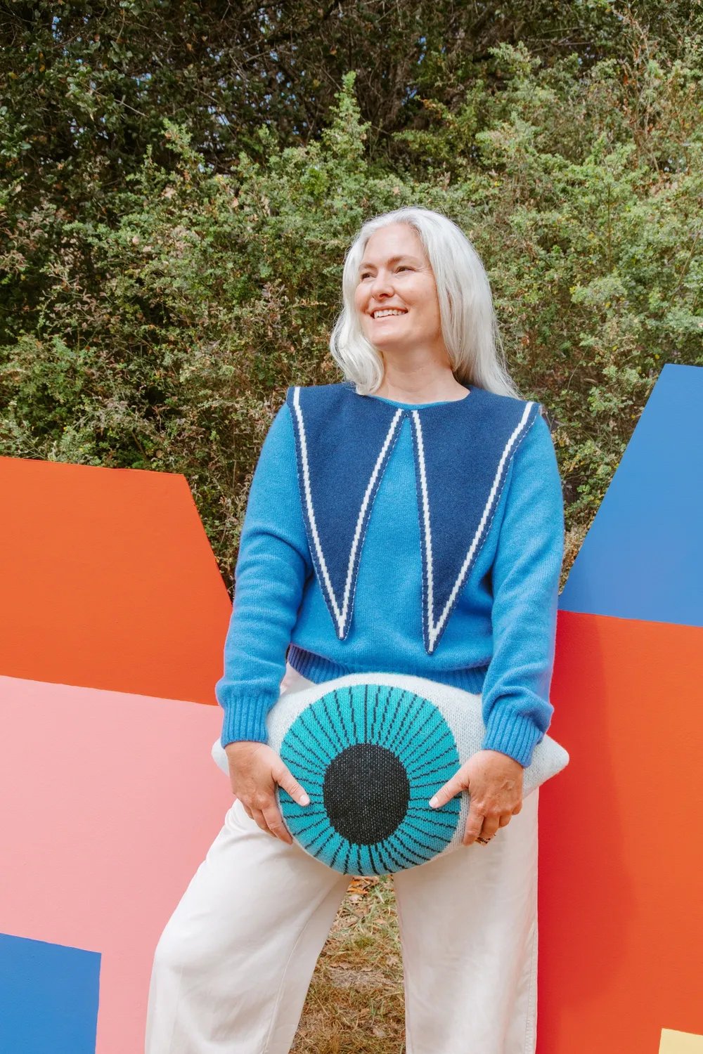 Donna Wilson Audrey Pullover Damen Lammwolle Blau