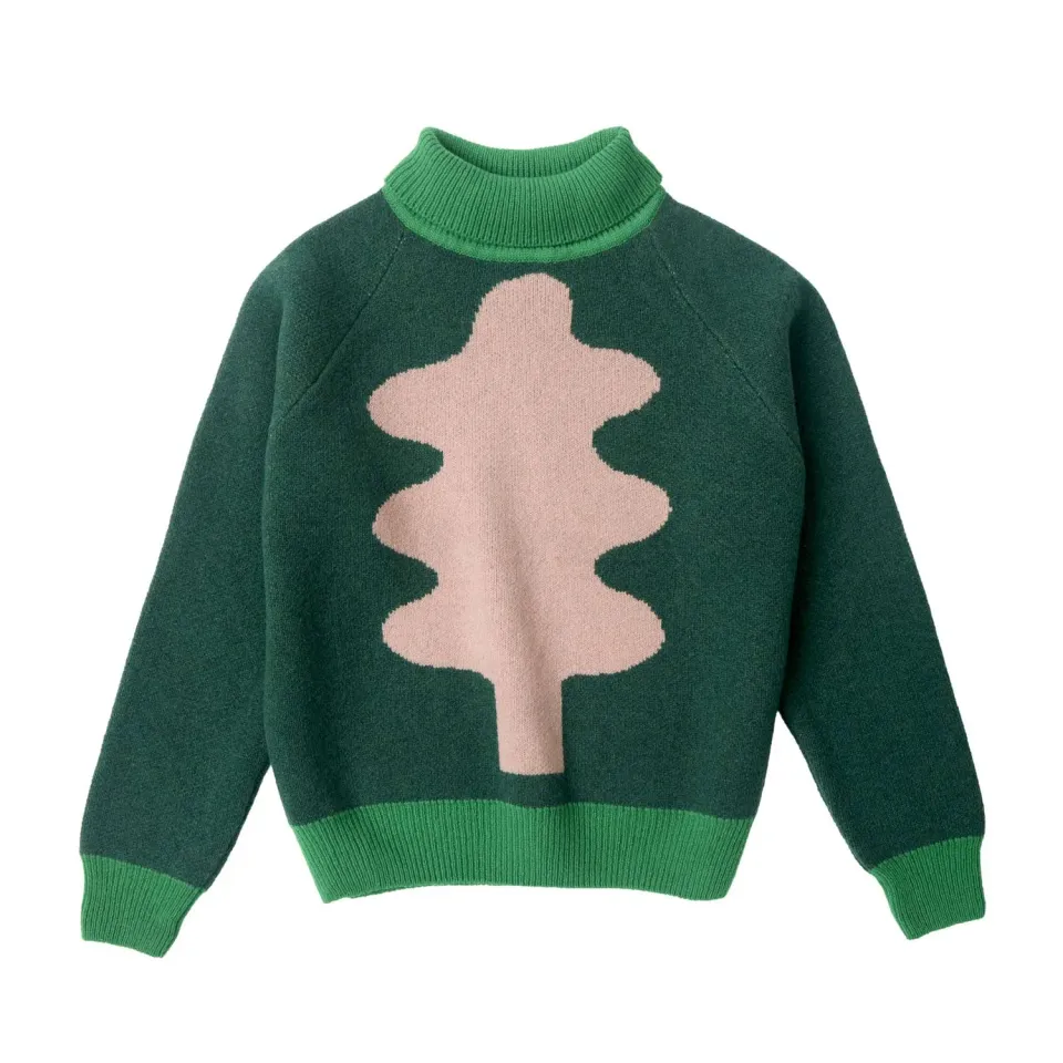 Donna Wilson Oak Leaf Jumper Rollkragenpullover Lammwolle M