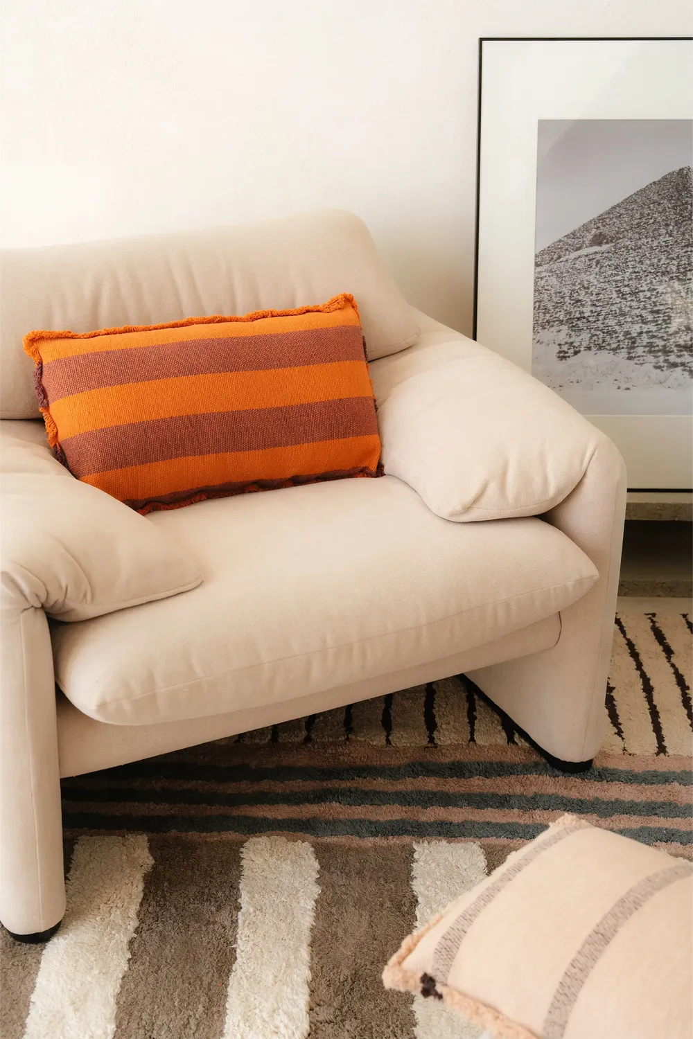 Lorena Canals Lines Kissen 30x50 cm Terracotta