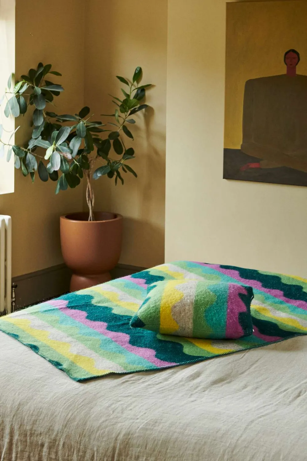 Donna Wilson Wiggle Kissen Grün 42x42 Lambswool