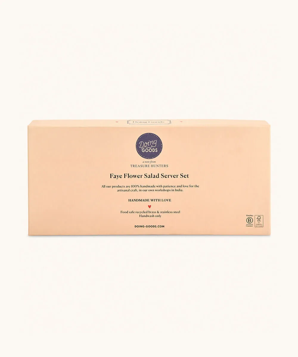 Doing Goods Faye Fleur Salatbesteck 2tlg Blume Geschenkbox