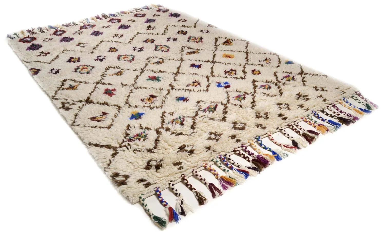 THEKO Nomadic Design Teppich Beige 140x200 Wolle