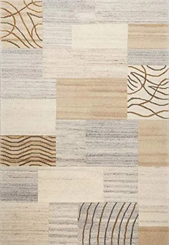 THEKO Royal Natur Teppich 60 x 90 cm Natur Grau Schurwolle
