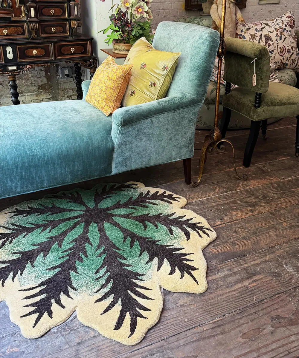 Doing Goods John Derian Fatsia Wollteppich Blatt