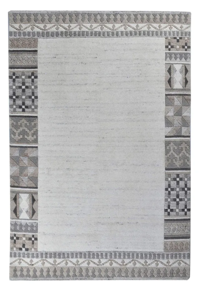 THEKO Royal Natur Teppich 60x90 Natur Beige Schurwolle