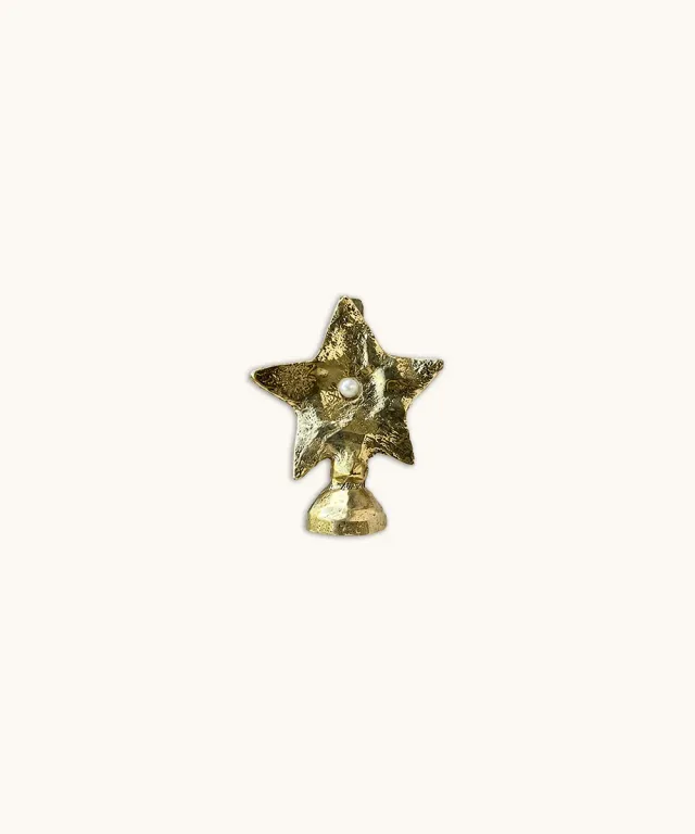 Doing Goods Pearly Star Kartenhalter Messing Stern