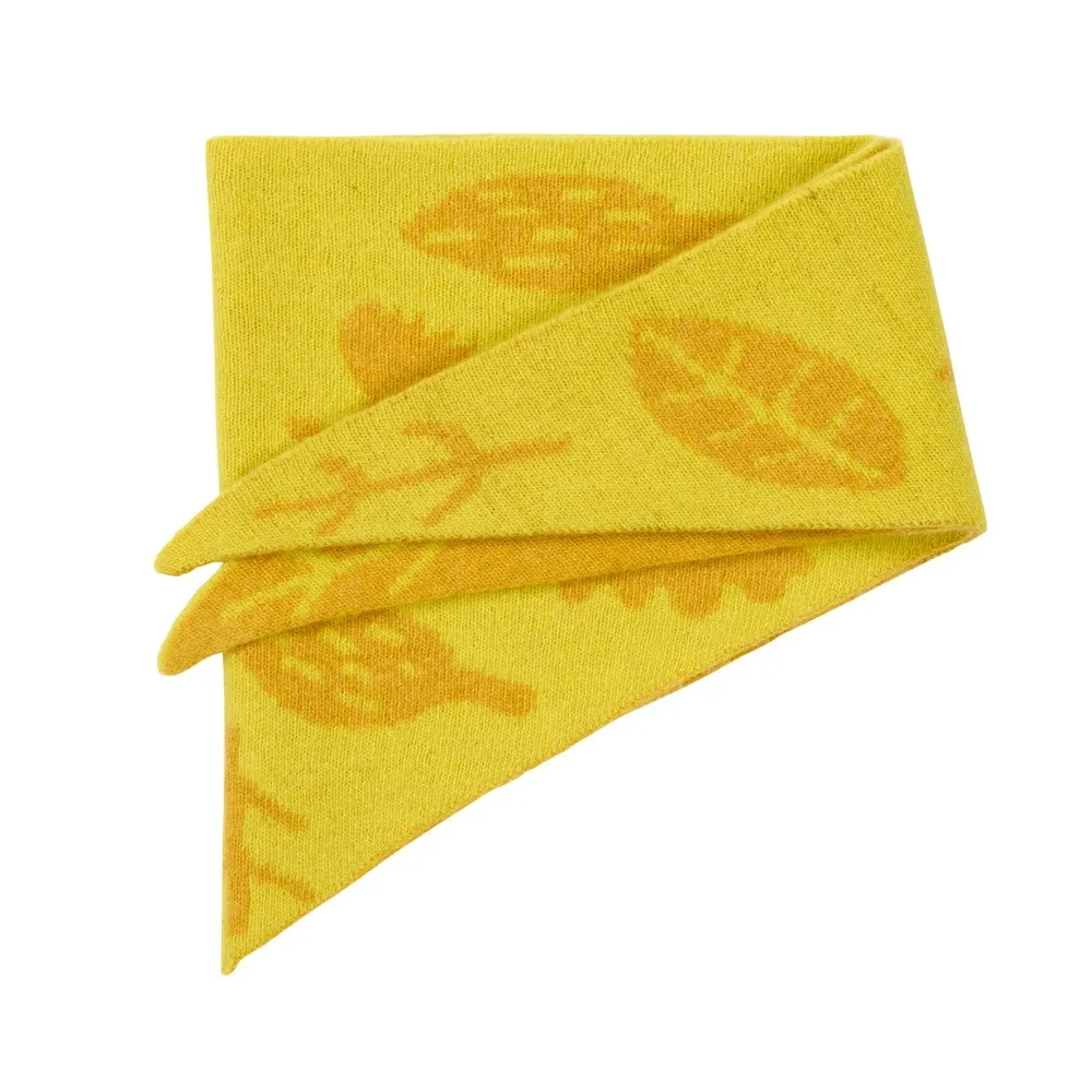 Donna Wilson Yellow Sprig Neckerchief Halstuch Lambswool
