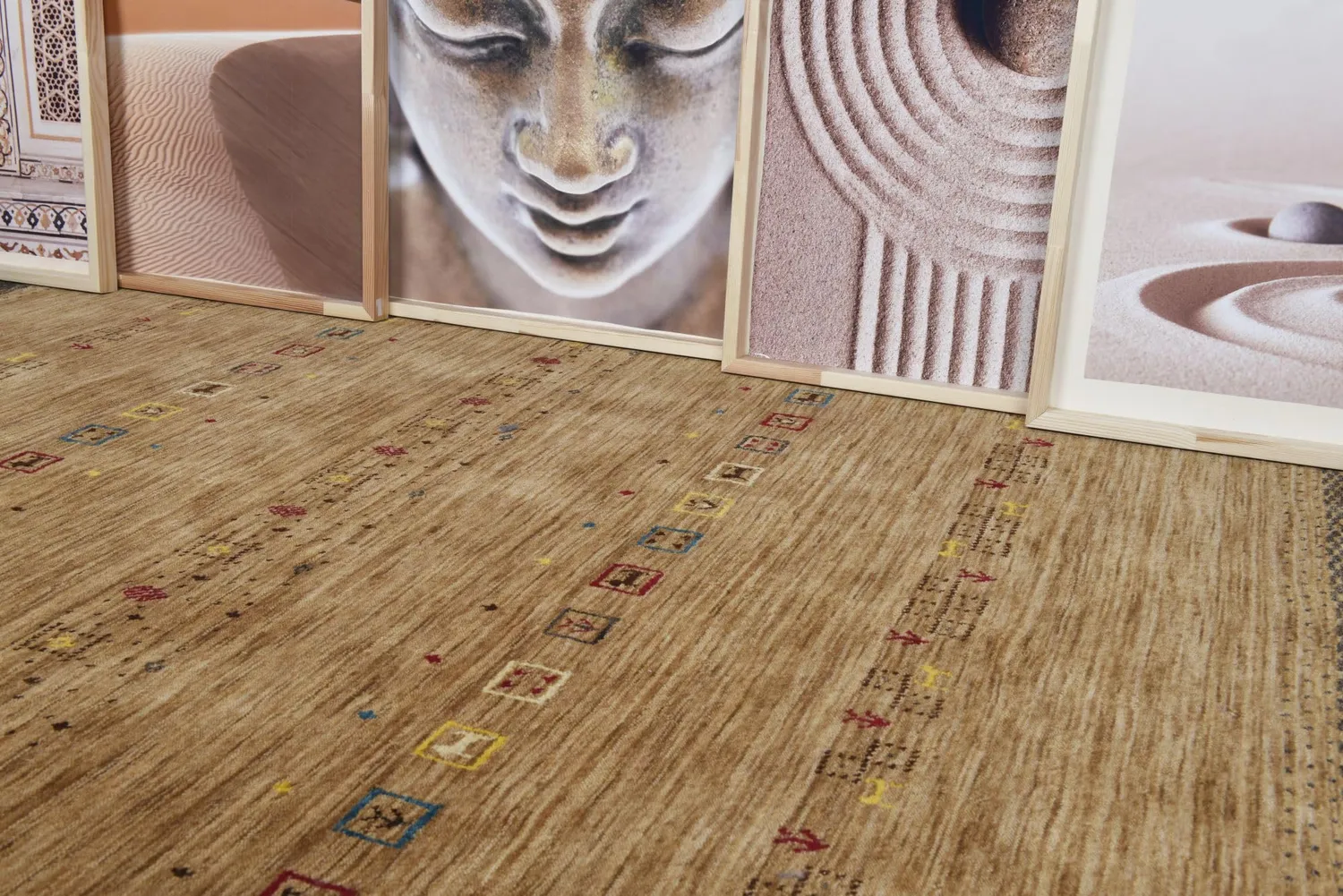 THEKO Lori Dream Gold Teppich 70x140 Hellbraun Schurwolle