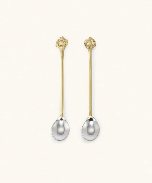 Doing Goods Sunny Sunflower Teelöffel Set Messing
