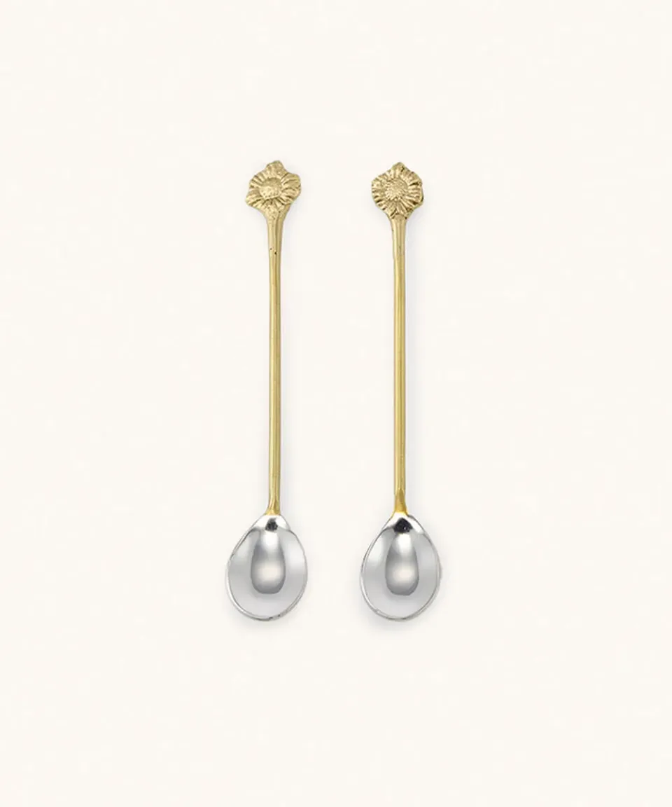 Doing Goods Sunny Sunflower Teelöffel Set Messing