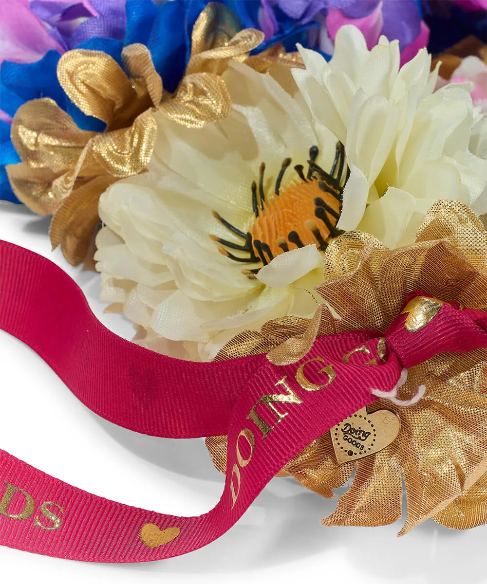 Doing Goods Dalia Delight Girlande Blau 203 cm Stoffblumen