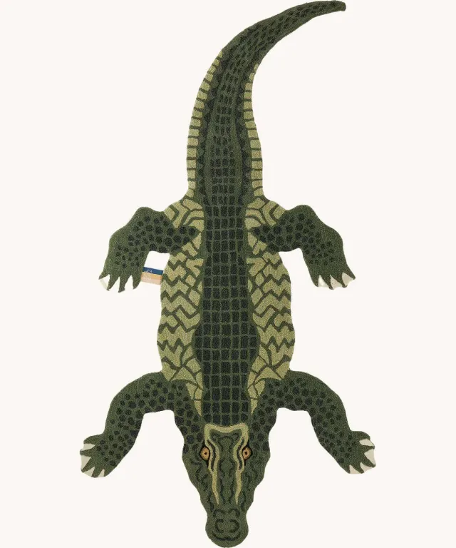 Doing Goods Coolio Crocodile XL Teppich Wolle Krokodil