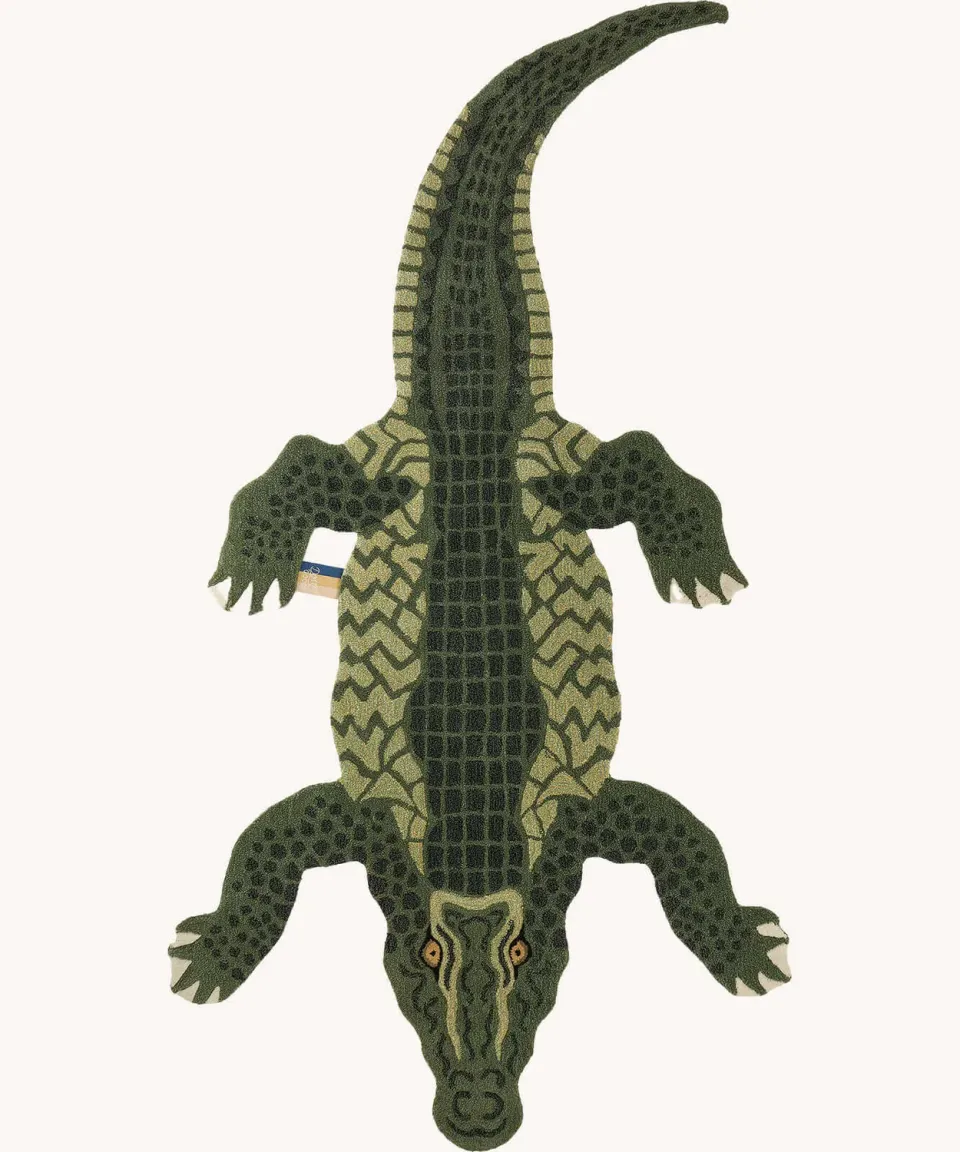 Doing Goods Coolio Crocodile XL Teppich Wolle Krokodil