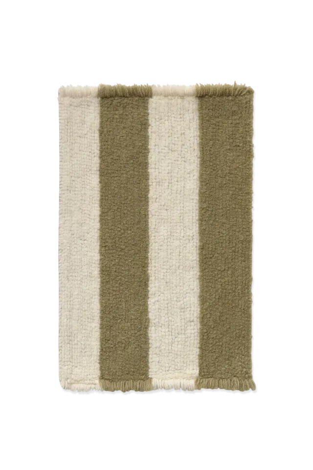 Lorena Canals Cabana Lines Wool Kaki Teppichmuster Wolle