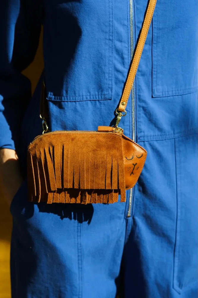 Donna Wilson Guinea Pig Tasche Leder Clutch beige