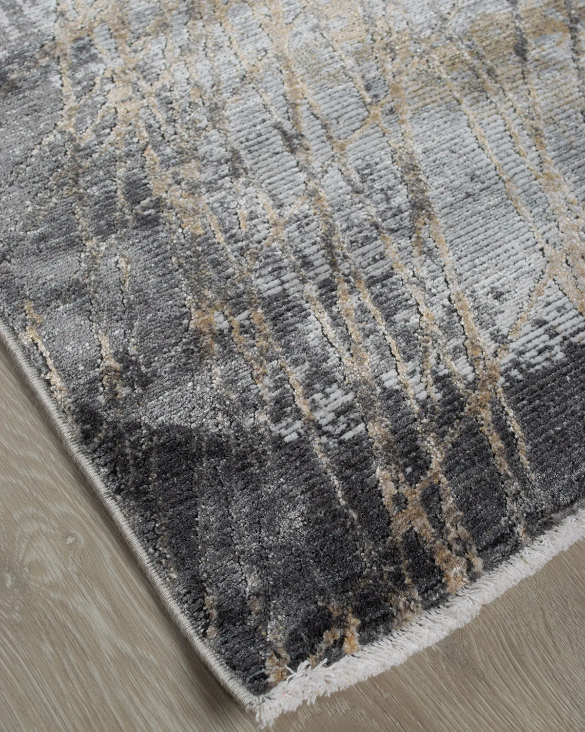 HC Interior Rugs Luton 8100-022 Teppich Grau Viskose