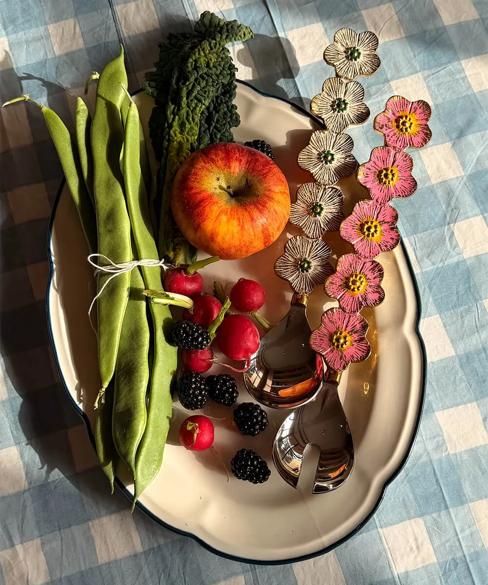 Doing Goods Faye Fleur Salatbesteck 2tlg Blume Geschenkbox