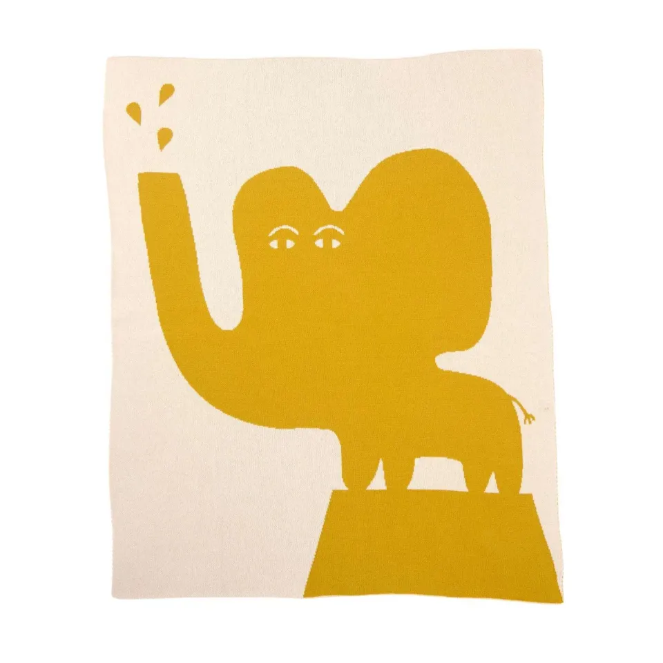 Donna Wilson Elephant Mini-Decke 90x70cm Bio-Baumwolle