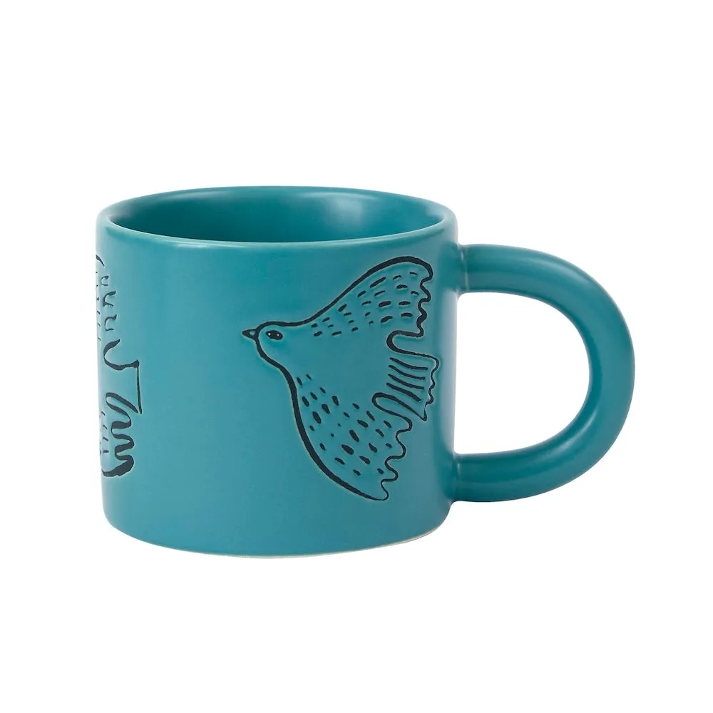 Donna Wilson Bluebird Tasse Steinzeug 9 cm blau