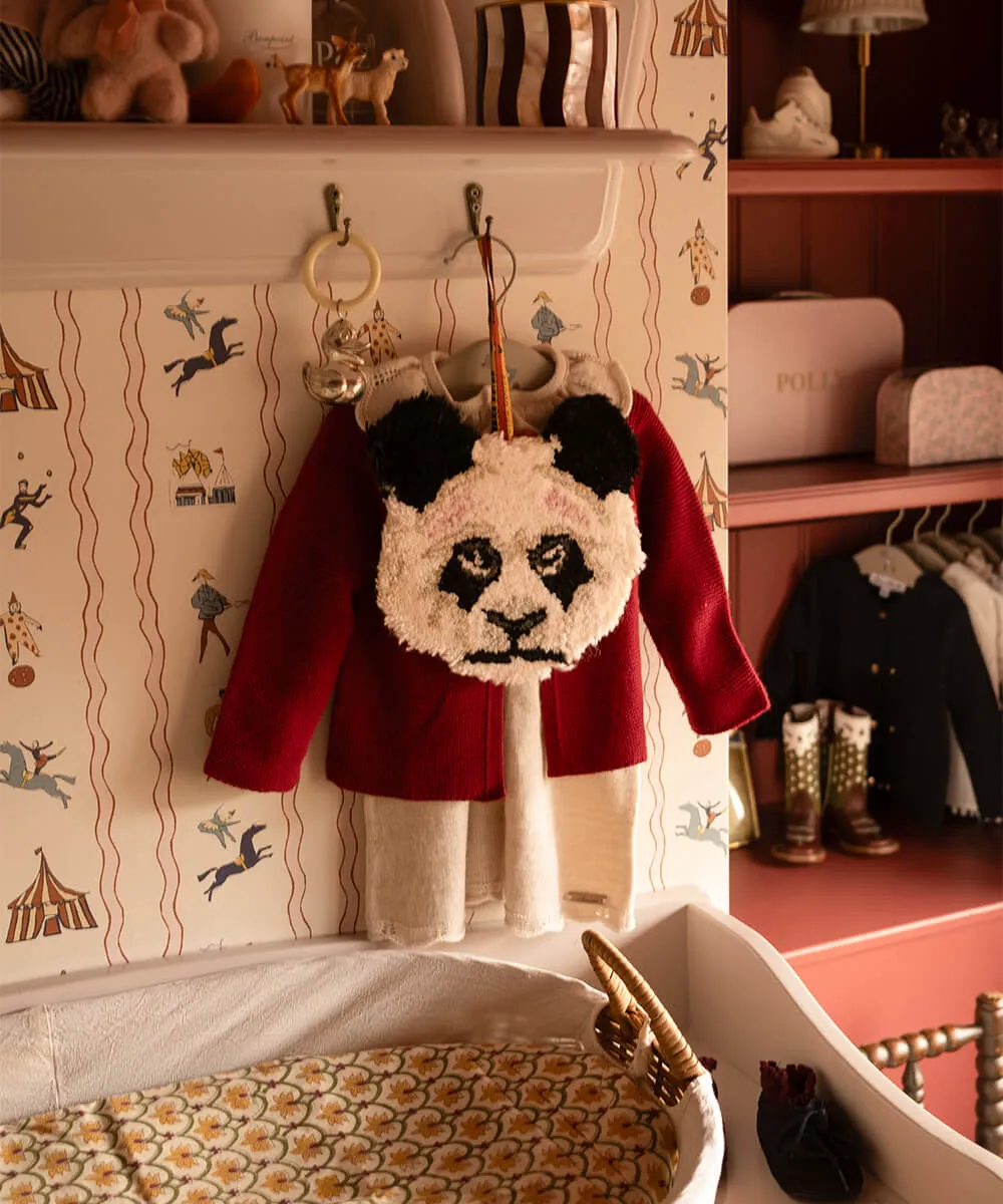 Doing Goods Tapis Amis Plumpy Panda Wandbehang Wolle