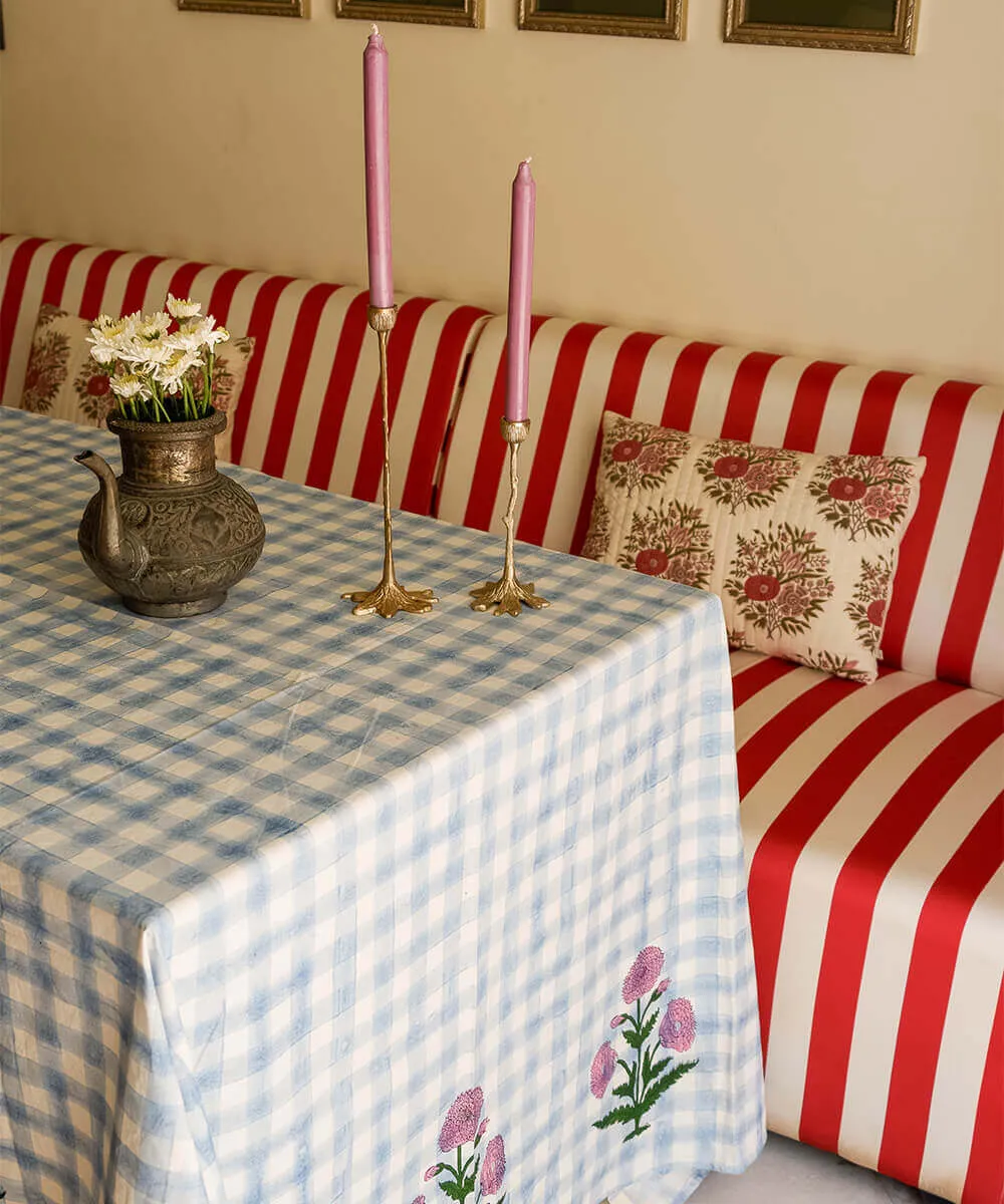 Doing Goods Iris Tischdecke 160x350 cm Bio-Baumwolle kariert