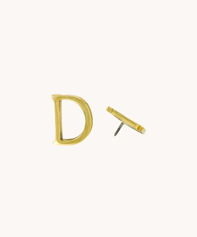 Doing Goods Buchstabe D Deko Messing gold