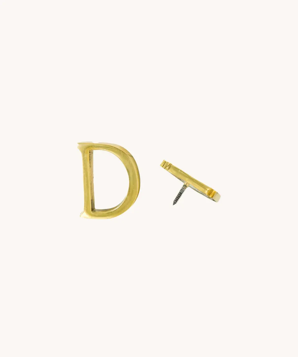 Doing Goods Buchstabe D Deko Messing gold