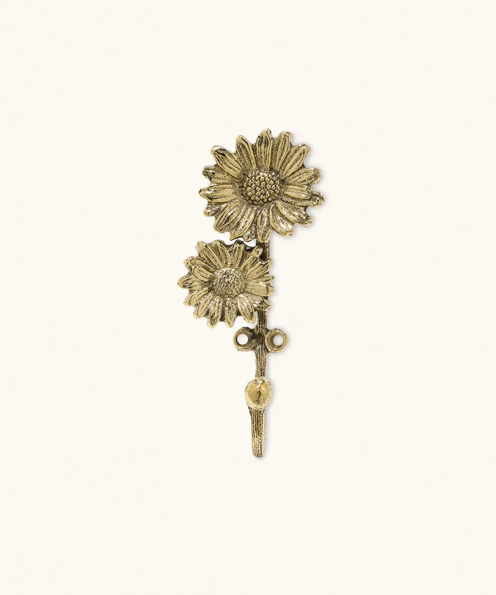 Doing Goods Marguerite Breezy Wandhaken Gold Doppel 12 cm