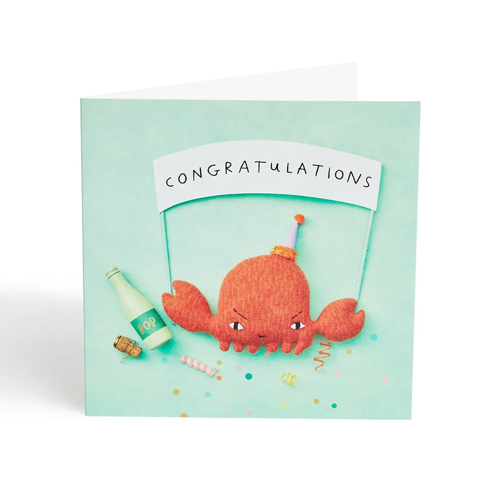 Donna Wilson Crabbie Congratulations Karte 15x15