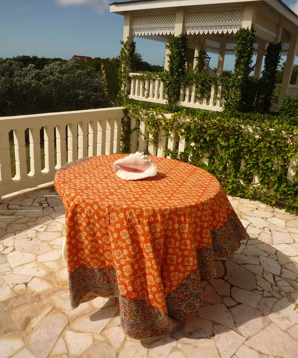 Doing Goods Ulla Simple Decke 220x140 orange mit Tasche