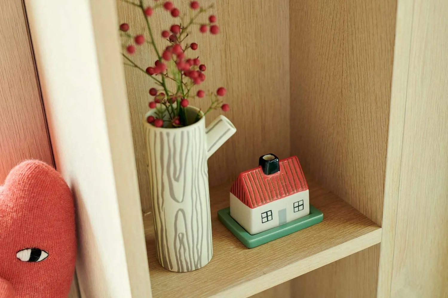 Donna Wilson Small Log Krug Vase Steinzeug natur