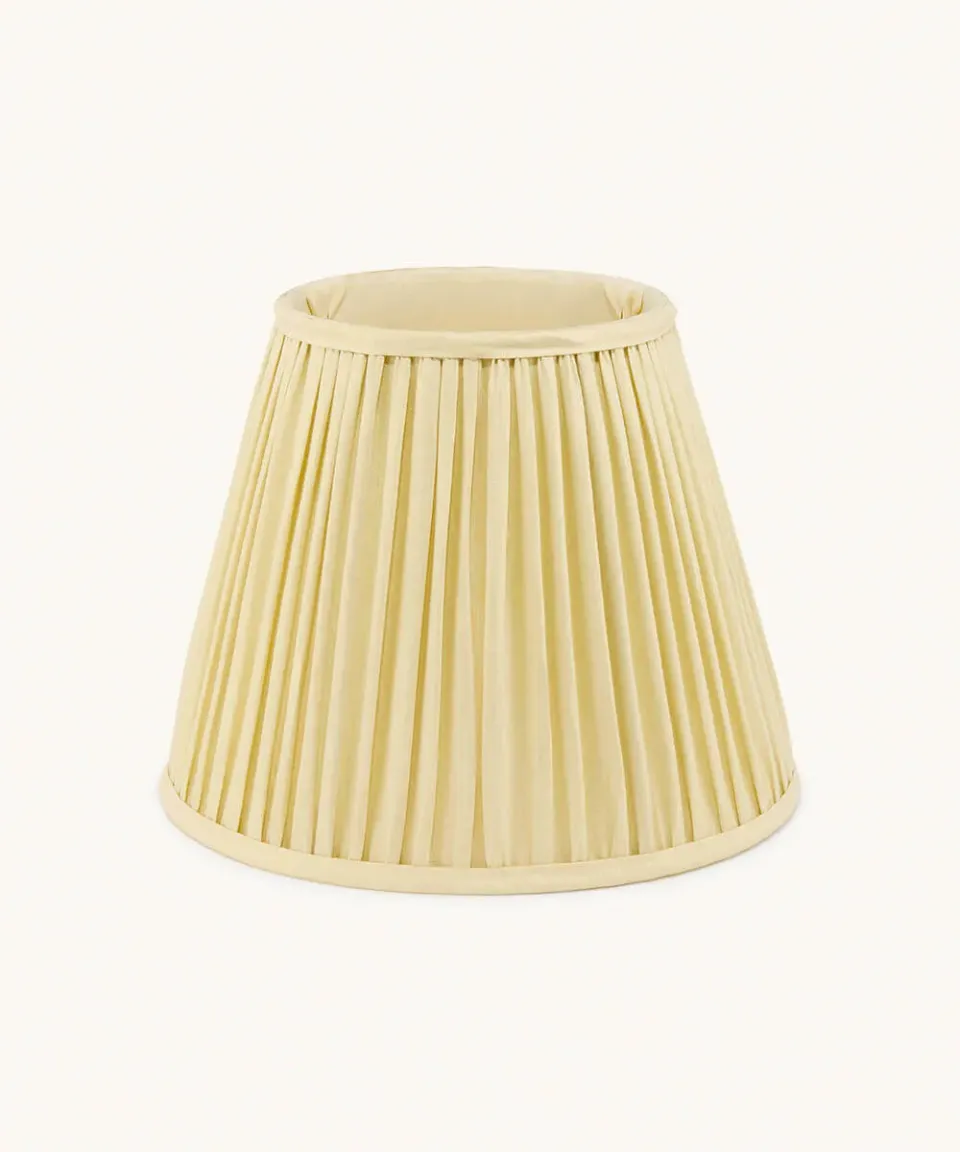 Doing Goods Kiara Lampenschirm Seide Bouton d'Or 25 cm plissiert