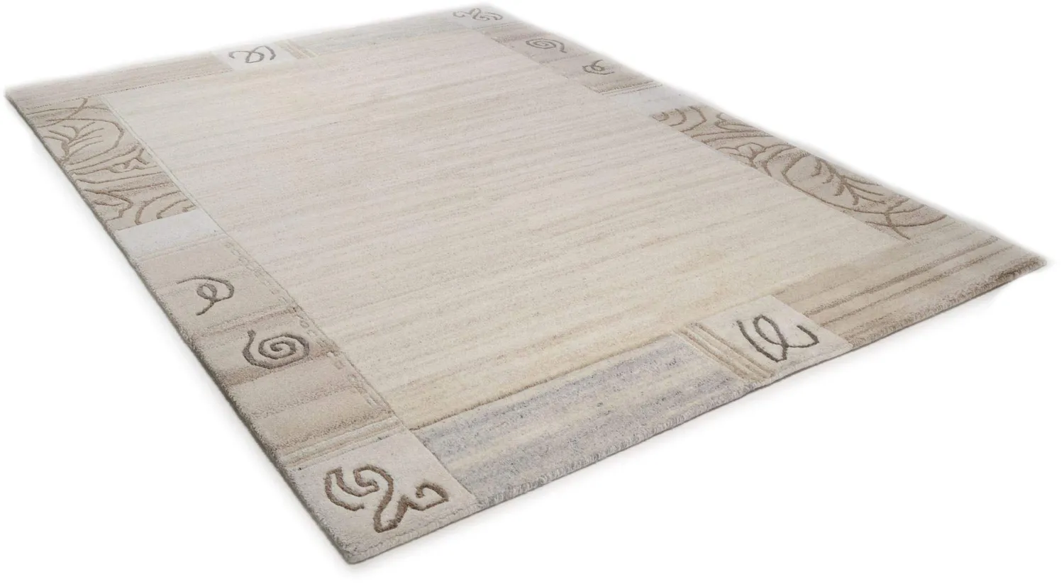 THEKO Nakarta Teppich Natur Grau 90x160 Schurwolle