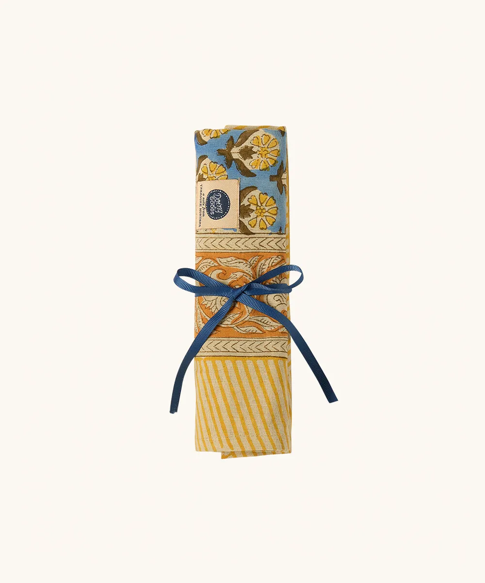 Doing Goods Emma Mini Plaid Balkon Blau Blockprint
