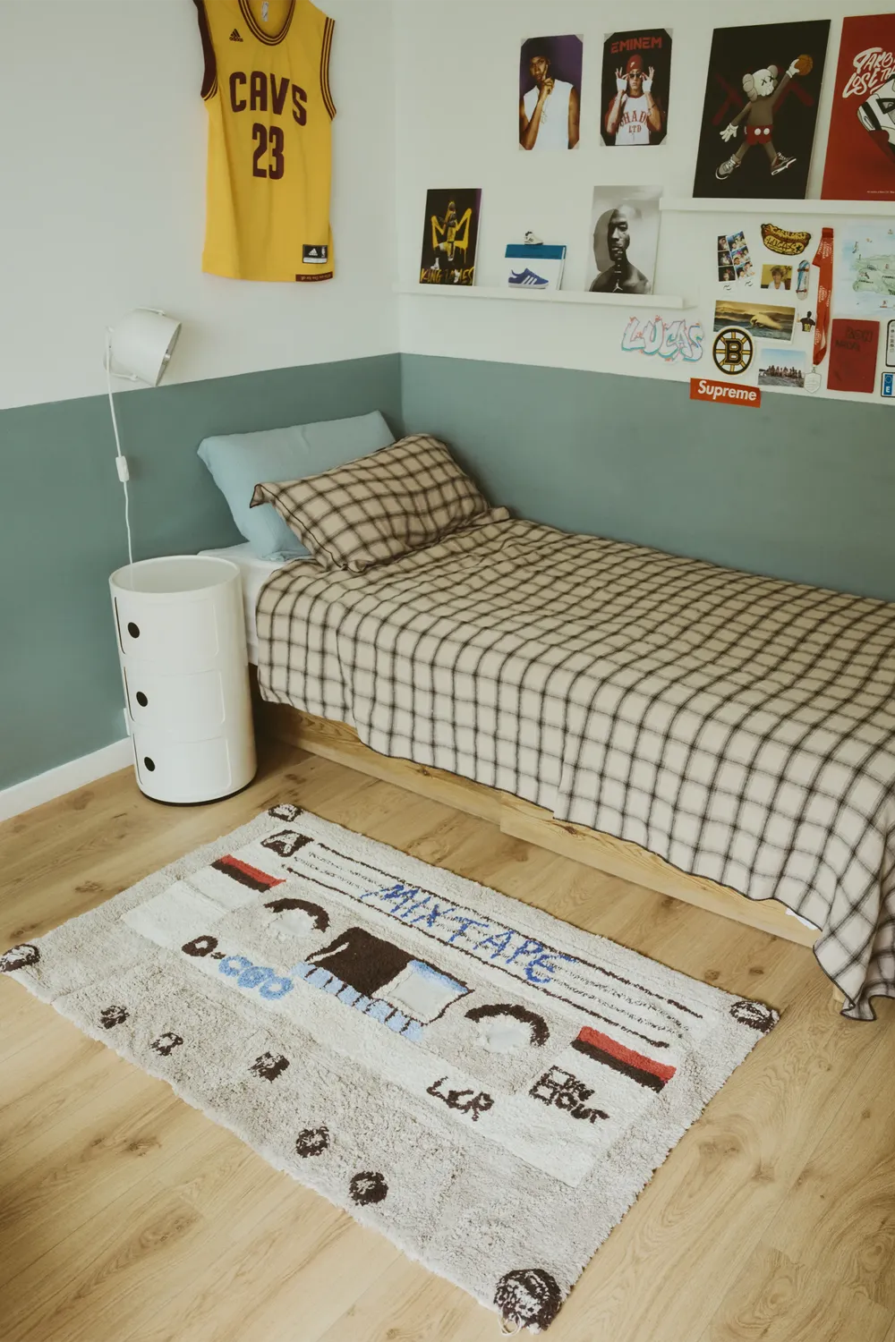 Lorena Canals Cassette Waschteppich 130x80cm grau Retro