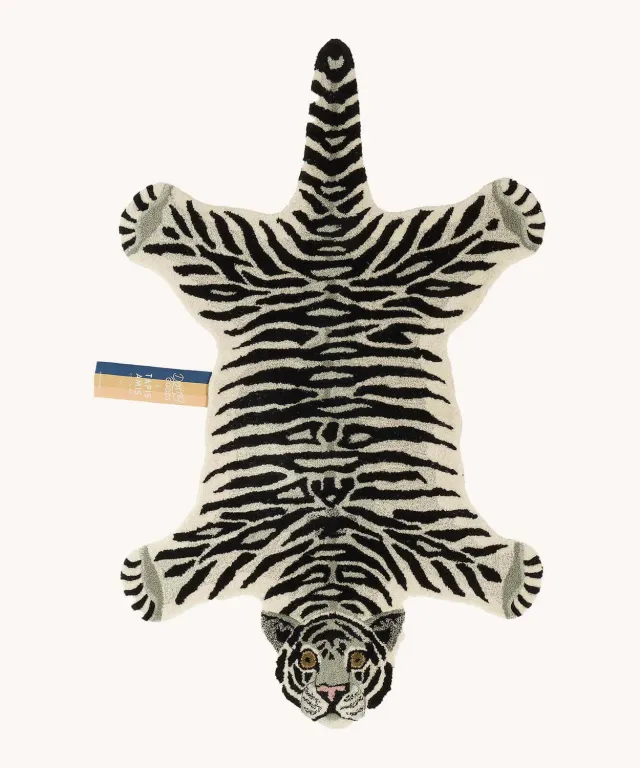 Doing Goods Snowy Tiger Large Teppich Wolle handgetuftet