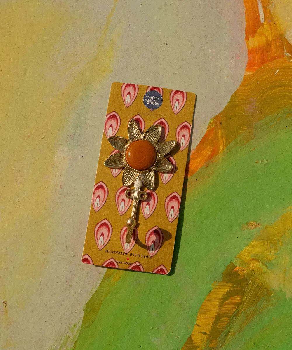 Doing Goods Sera Sonne Wandhaken Messing 13cm