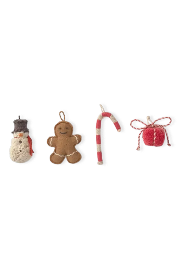 Lorena Canals Christmas Crew Baumanhänger 4er Set Stoff