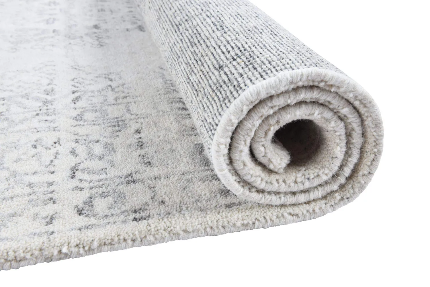 THEKO Versian Teppich 70x140 Natur Schurwolle handgeknüpft