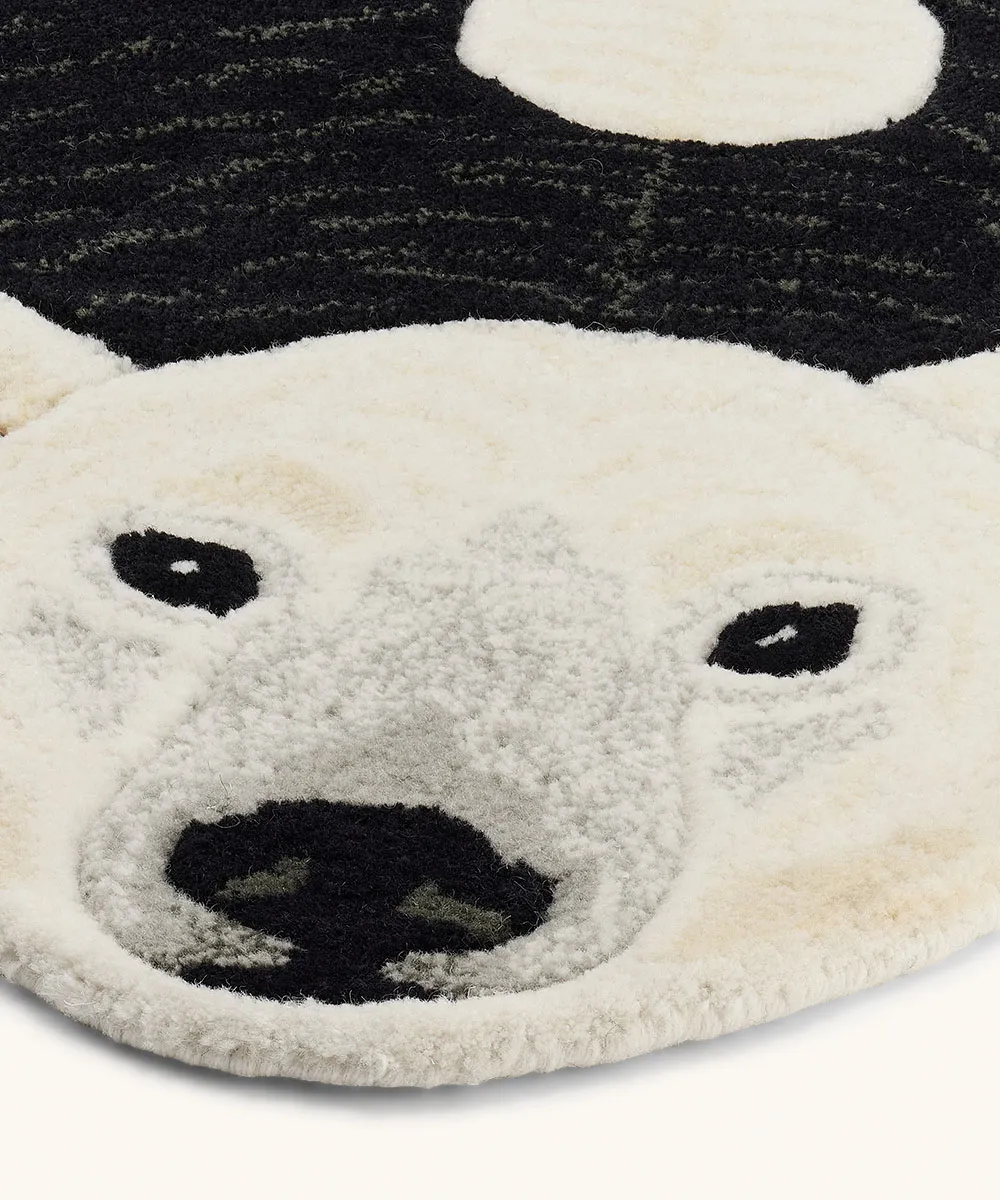 Doing Goods Yin Yang Eisbär Teppich Wolle 144x96