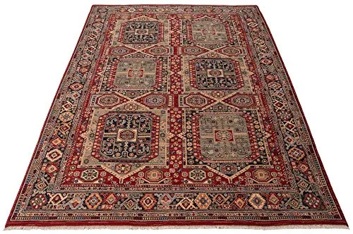 THEKO Saharna Wollteppich 60x90 Rot Schurwolle