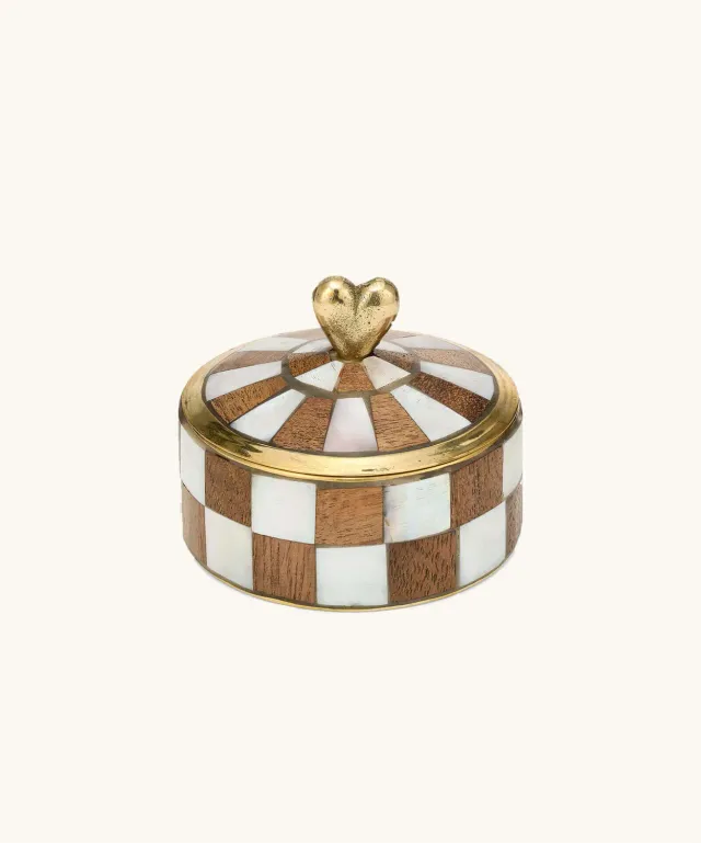 Doing Goods Circus Heart Schmuckdose Herz Holz 7 cm
