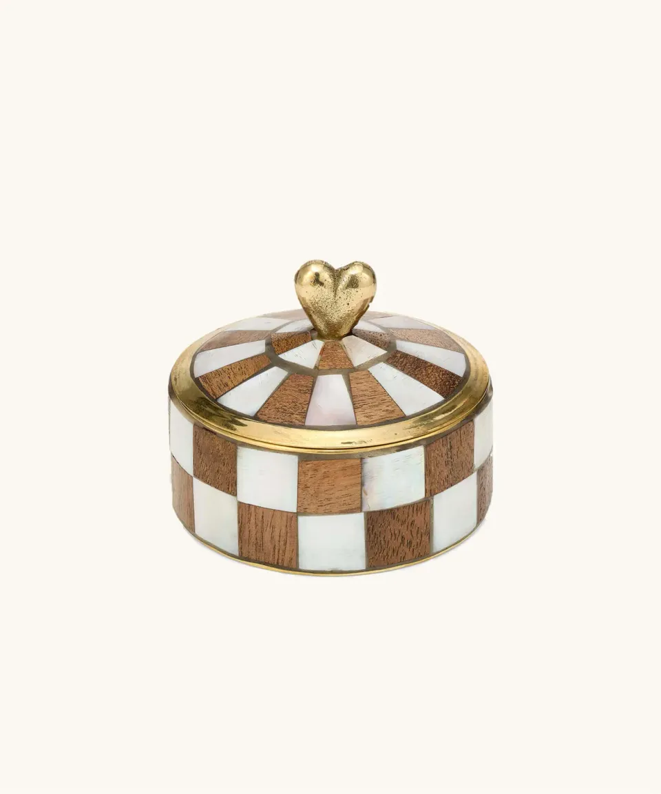 Doing Goods Circus Heart Schmuckdose Herz Holz 7 cm