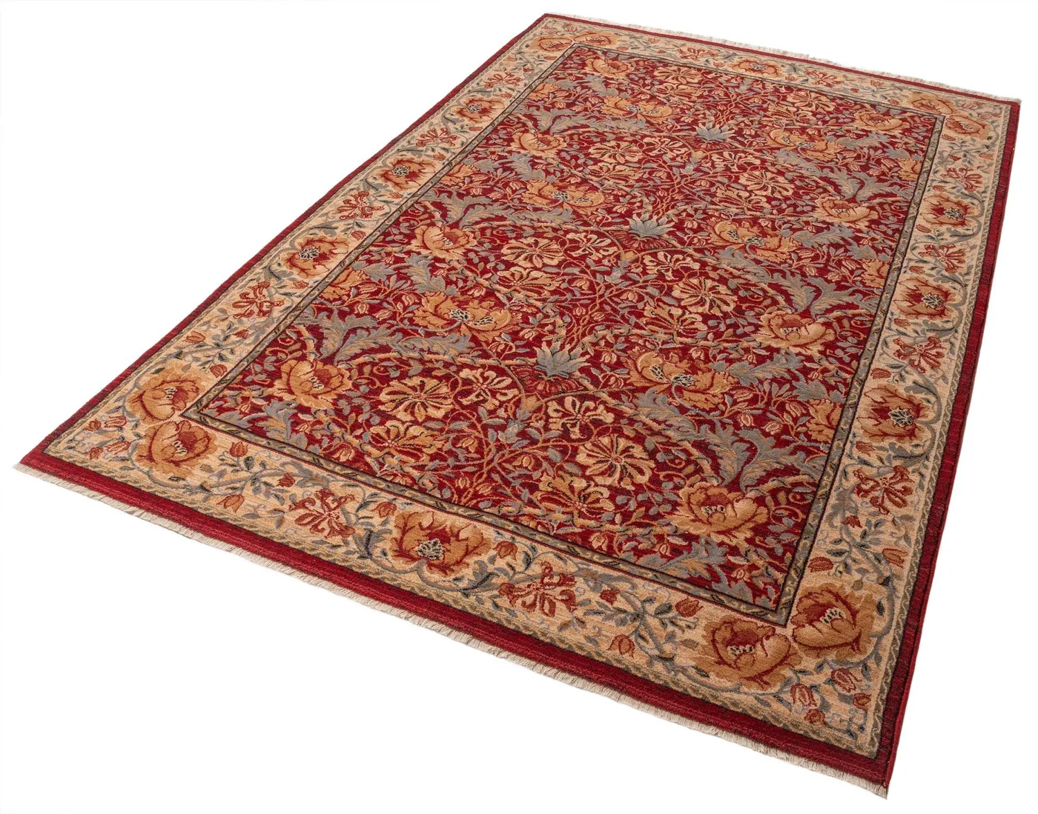 THEKO Saharna Wollteppich 60x90 cm Rot Orient-Optik