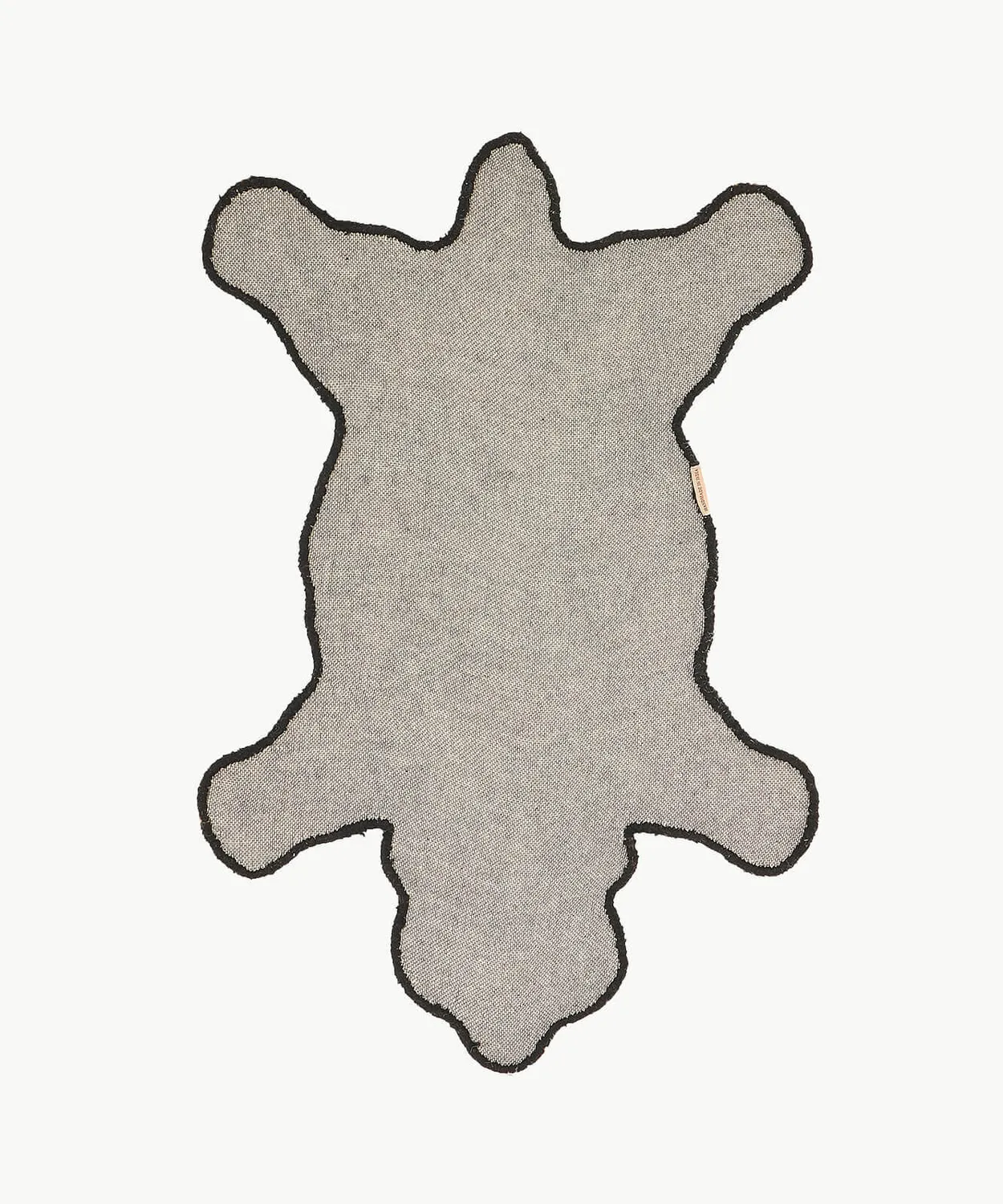 Doing Goods Tapis Amis Blooming Black Bear Small Teppich Schwarz Wolle