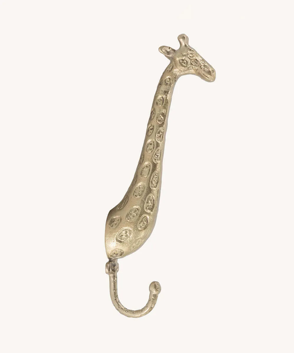 Doing Goods Gloria Giraffe Wandhaken Messing Giraffe